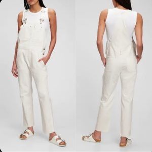 Gap overalls white slouchy 90s style carpenter denim